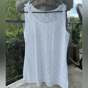 CROFT & BARROW white tank blouse women’s large
